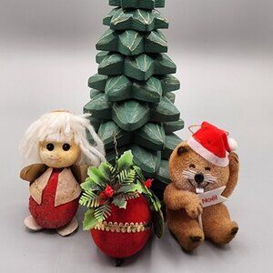 Vintage Flocked Christmas Ornaments